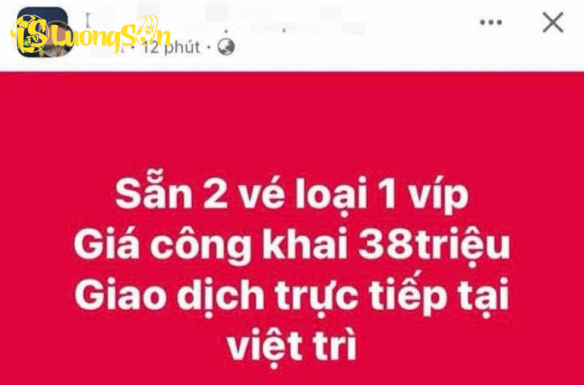 Phe vé hét giá vé vip lên đến gần 40 triệu đồng/cặp (Ảnh: Chụp màn hình)